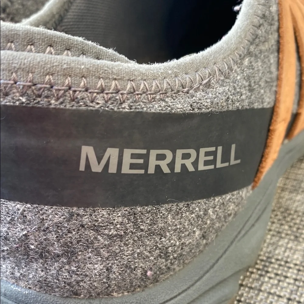 Merrell Riveter Gray and Tan Casual Wool Sneakers Women Size 7.5 - Picture 6 of 16